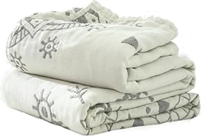 SAYT RLAE Boho Decken 100% Baumwolle Tagesdecke Doppelseitig Kuscheldecke Bettwäsche, Blanket Cover for Sofa Bed, Baumwolldecke Couchdecke Wohnzimmerdecke Bettüberwurf Wendedecke, 200x230cm