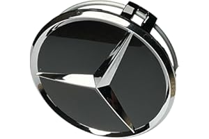 MERCEDES-BENZ 1x Original Mercedes Benz Cubierta de Rueda.Tapacubo Negro Alto brillo/B66470200/A2204000125, Clase E C CL CLS SLK ML GLK Clase A Clase B W204 W212 W210 W221W220 C209 W207 W246 Diámetro 75mm