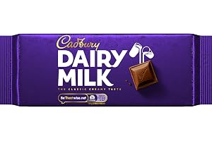 Cadbury Dairy Milk Choklad – krämig mjölkchoklad – utsökt sötsaker med söt, fyllig smak – Dairy mjölk, 180 g