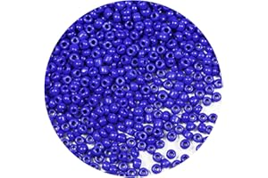 Bala&Fillic Königsblau Farbe 4mm Perlen zum Auffädeln 1200Stücke/100Gramm,6/0 Glasperlen zur Herstellung von Armbändern, Halsketten und Ohrringen (Königsblau)