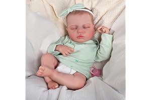 JUYOUYI Lifelike Reborn Baby Puppen, 18 Zoll realistische Baby-Puppe mit vollem Vinyl Körper Real Life für Kinder ab 3 Jahren