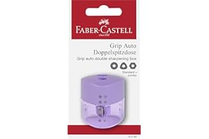 Faber-Castell 183186 - Blister Temperamatite Doppia Grip - Viola pastello