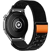 Rongep Huawei ile Uyumlu Fabric Loop 22mm Kordon GT6/GT6 Pro/GT5/GT5 Pro/GT4/GT3/GT3 Pro 46mm i&ccedil;in Cırt Cırt Tasarım Yumuşak 