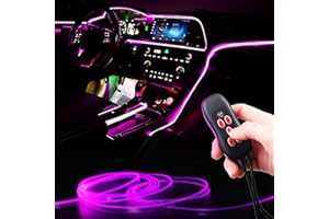 Goodream Interior Car Strip Lights, USB Music Sync Multicolor Multiple Modes LED Fiber Optic Light Ambient Neon Wire Lighting Kits for Sedan Truck SUV Accessories Center Console Dashboard