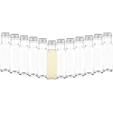 12er Set Glasflaschen Marasca 100 ml + Silberne Schraubdeckel I edle Likörflasche I Schnapsflasche für Alkohol & Spirituosen 