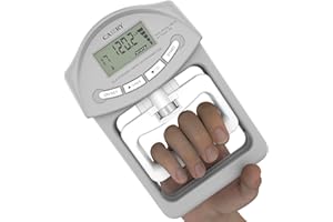 camry Dynamomètre Numérique pour Main, Mesure de la Force de Préhension, 198 Livres / 90 Kilogrammes, Capture Automatique de la Puissance de Préhension Électronique