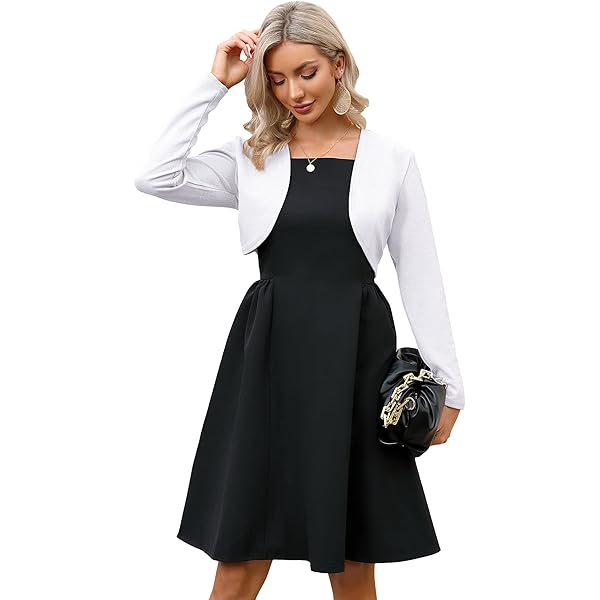 Bolero Donna Manica 3/4 - Giubbetto Elegante In Poliestere - Per Ufficio E Serate - Foto 2