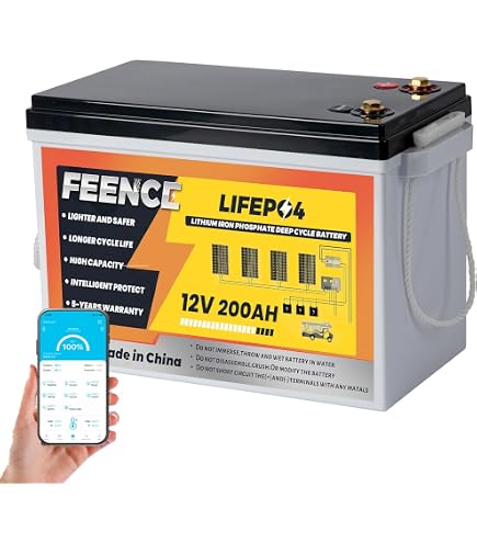 LiTime LiFePO4 Accu, 12 V, 300 Ah, geïntegreerde BMS 200 A, maximaal uitgangsvermogen van 2560 W, eenvoudige installatie, 4000 ~ 15000 cycli, levensduur van 10 jaar, perfect voor buitennet, camper, zonne-energie LiTime LiFePO4 Accu, 12 V, 300 Ah, geïntegreerde BMS 200 A, maximaal uitgangsvermogen van 2560 W, eenvoudige installatie, 4000 ~ 15000 cycli, levensduur van 10 jaar, perfect voor buitennet, camper, zonne-energie
