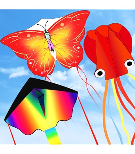 2x Kinder-Drachen 140x75cm Delta Einleiner - Mit 100m Schnur & 8 Bunten Schwänzen | Outdoor Spielzeug Ab 3 Jahren