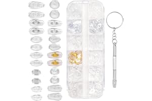 AvoDovA 60 par podkładek do nosa do okularów, 12 stylów, komora powietrzna, silikonowe noski, zestaw naprawczy do okularów, antypoślizgowe noski, miękki silikon, gogle śrubowe, podkładki do nosa, podkładki do okularów przeciwsłonecznych