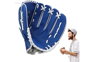 Baseballhandschuhe für Jugendliche | Sporthandschuhe aus PU-Leder Pitcher Batting – gepolsterte T-Ballhandschuhe für Handflächenfänger, Baseball Zubehör zum Fangen von Baseball Pacienjo