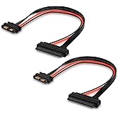 Slimline SATA 13 Pin Male to 22 Pin SATA Female Cable Adapter, Slimline Serial ATA 7+6 Pin to SATA 7+15 Pin Extension Connect