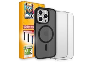 BEXX SMART SIMPLE SECURE BEXX 360 Guard | Rundum-Sorglos-Paket | Für iPhone 16 Pro | Stoßfeste Hülle + 2X 9H Hochleistungs Schutzgläser | Maximaler Rundumschutz | Für MagSafe