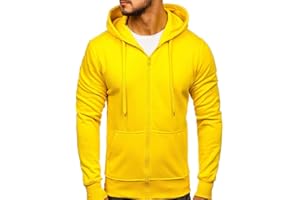 BOLF Homme Sweat-Shirt a Capuche avec Fermeture Eclair Hoodie Sweat Zippe Manches Longues Temps Libre Sport Fitness Outdoor Basic Casual Style Mix 1A1