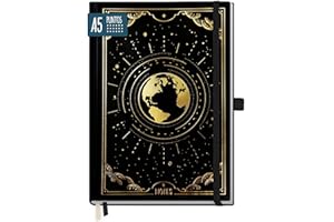 HÄFFT paper&you® Premium Journal dotted A5 "New Adventures" cuaderno de notas, papel grueso 120g/m², 188 páginas numeradas, agenda de puntos - sostenible & respetuoso con el clima