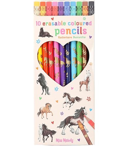 Depesche Miss Melody Create your Horses Blaze 12964 Livre de coloriage avec 36 pages pour créer différents motifs de chevaux, classeur à anneaux avec 8 feuilles d'autocollants