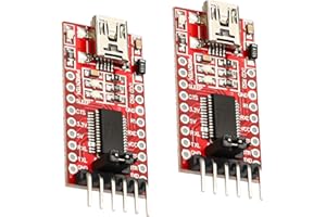 FTDI 232RL Mini USB a TTL Adattatore,QIQIAZI 3.3V 5V FTDI 232RL Adattatore USB to TTL seriale modulo Compatibile con Arduino（2PCS)