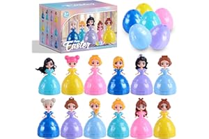 HOAROSALL Ostergeschenke Kinder 12 Stück Ostereier Zum Befüllen mit Eierschalen-Mädchenspielzeug Ostereier Plastik 8,5cm*6cm für Ostereier Deko Partygeschenk Ostereiersuche für Ostern Geschenke Kinder