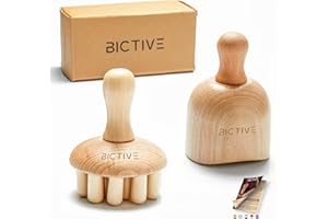 BICTIVE® Coupe de Maderotherapie et Champignon Qualité Professionnelle pour Massage. Drainage Lymphatique Masseur Anti Cellulite Masseur Cellulite Drainage Lymphatique Jambes Appareil Anti Cellulite
