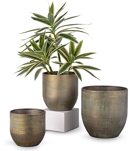Vogue Fioriera In Resina Effetto Ceramica 20,3 Cm - Per Interni Ed Esterni, Resistente Alle Intemperie, Colore Terra, Senza Fori - 6