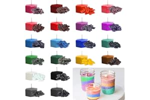 FANKOO Kerzenwachs Farbe, 20 Farben x 5 g Kerzenfarben DIY Kerzenwachs zum Färben von Kerzen - Kerzenherstellung Farbe für Sojawachs, Bienenwachs, Palmenwachs, Gelwachs