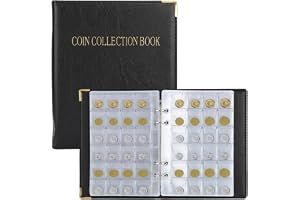 LNGJIN Set med 480 album från Monete-kollektionen, pärm för Mones-samling, 3 x 3 cm, 1,2 x 1,2 myntfickor för samlare