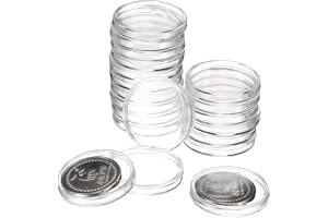QUARKZMAN 20 stycken 27 mm silverhållare plastmyntkapslöverdrag