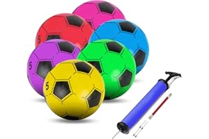 SHARRLA Plastic Football (Deflated) 8.5" PVC Ball Adjustable Inflatable Lightweight Ball for Indoor Outdoor Play Beach, Home, Birthday, School