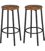 WOLTU Barkrukken Wit Set van 2 in MDF Poten in metalen,Barstoel Bistrokruk Industriële stijl BH237ws-2