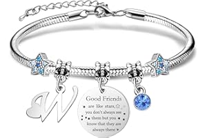 COEROW Women Bracelets with Initial Letters-Personalized Gift for Good Friends,Friendship Starfish Bracelet and Girls Bracelets -Name Bracelets Give BFF Sister Colleague Daughter Jewelry