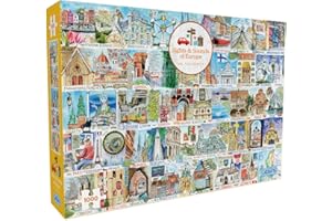 Gibsons 1000 Piece Jigsaw Puzzle for Adults – Premium Sustainable Puzzle (Sights & Sounds of Europe)