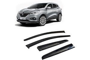 CarJoy Lot de 2 déflecteurs d'air Déflecteurs d'air Déflecteurs de Pluie pour fenêtre de Voiture Compatibles avec Renault Kadjar 2015-2021 Protection Contre la Pluie Montage Externe