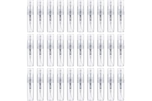Popuppe 30 Stuck Mini 3 ml Fläschchen Sprayflasche Parfumzerstäuber Sprühflasche Leer nachfüllbare Zerstäuber für Reisen,Lotion, Parfüm (S)