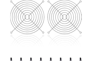 YIMATEECO Fan Finger Grill 120mm - 2 Pack Metal Fan Grill Protector Guard Protective Cover CPU Case Fans Grille for CPU Fans, PC Computer Case Fans, Cooling F-a-n (120x120mm, 2 Pack)