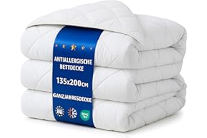 Amazinggirl Bettdecke 135x200 Ganzjahresbettdecke – Weiche atmungsaktive Steppbettdecke für Allergiker, kuschelige Decke mit Füllung, Oeko-Tex Zertifiziert