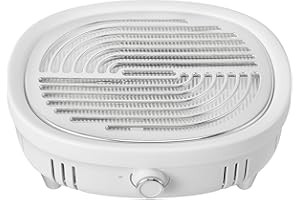 OVSHNRR Nail Dust Collector, Powerful Nail dust Extractor with Reusable Filter, Stepless Suction Adjustment 0-4000 RPM, Compact Nail Extractor Fan Dust Collector for Salon and Personal Use, Easy to Clean