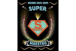 Agenda Maestro 2023 2024: Regalo insegnante Fine Anno | Elegante Pianificatore settimanale 2 pagine = 1 settimana | maestre elementari nido asilo