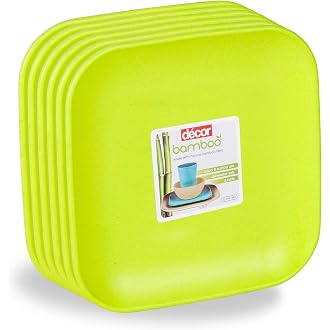 Décor EcoLite Bamboo Dinner Plates | Non Toxic Reusable...