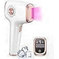 INNZA IPL Hair Remval Device with Ice Cooling Function,999999 Flashes 9 Level Painless Long Lasting Hair Remover System for Facial,Bikini,Body (White)