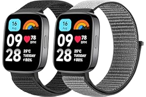 BTTNG Armband Kompatibel mit Xiaomi Redmi Watch 3 Active für Damen und Herren, Verstellbares Atmungsaktives Nylonband Sport Solo Loop Ersatzarmband für Redmi Watch 3 Active