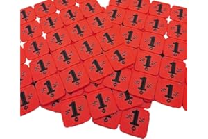 Monete fragili CombiCraft in plastica riciclata in rosso - 1000 monete fragili