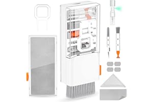 DAUMEIQH Laptop Keyboard Phone Screen Cleaning Kit with 2ml Touchscreen Cleaner Spray and Earbuds Lens Cleaning Pen for Airpods, iPhone, MacBook, iPod Camera, Earphones, Headphone, 9 in 1 Electronics Cleaners