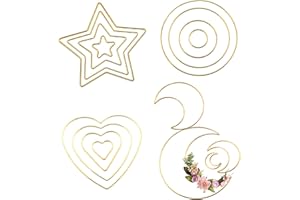 Tucireat 16 Piezas Anillos de Metal para Atrapasueños Anillas Metalicas Anillos de Macramé de Metal Aros de Metal Aros para Atrapasueños Anillos de Metal Atrapasueños para DIY Floral Macrame Hoop