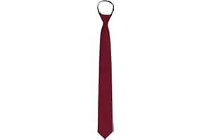 WANYING Cravatta Stretta 6cm Pre-legato con Cerniera per Uomo Business Casual Lunghezza 48cm