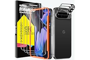 Milomdoi 3 Piezas Protector Pantalla para Google Pixel 9 Pro XL Cristal Templado Accesorios con 3 Piezas Protector Cámara [Compatible Huellas Dactilares] Fácil Instalación, 9H+Ultra HD Vidrio