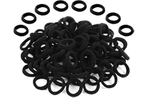 XIELBIS 200-Pack Baby Hair Bands for Girls,Baby Hair Bobbles, Kids Hair Bobble,Toddler Hair Bobbles for Girls, Kids Seamless Elastic Hair Ties, No Damage (Black)