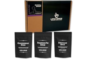 Life of Spice Mini Baking Spice Collection | Pumpkin Pie, Speculaas, Gingerbread | 90g | 3 Recipe Cards | Superb for Cakes, Pies, Biscuits and Cookies| Great Gift idea for Christmas or Birthday