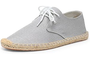 Alexis Leroy Espadrilles pour Hommes Plate en Toile à Lacets