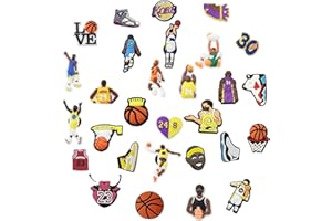 Xmart Pack of 50 Cartoon Shoe Decorations Shoe Badges PVC Crocs Pins Shoe Pin Set Basketball Shoes Charm Croc Shoe Charms Clogs Shoe Jewellery Plugs for Men Women and Children, Polyvinyl Chloride
