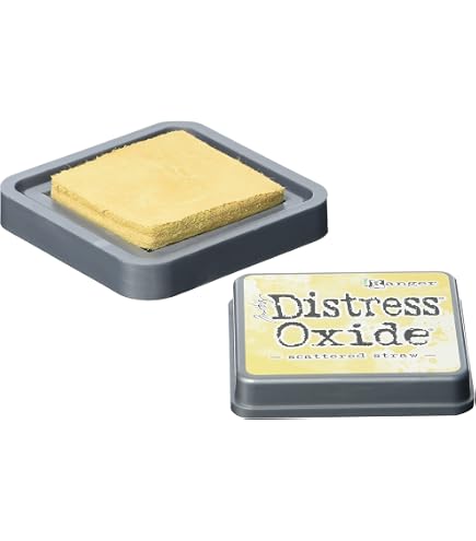 Tim Holtz Distress Oxide Encreur Pierre Ponce – Tampon 7,6x7,6 Cm, Effet Oxydé Water-Reactive, Idéal Scrapbooking